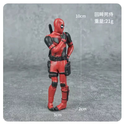 6 Types Deadpool 8cm Action Figures